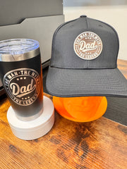 Dad's Legend Bundle – "The Man. The Myth. The Legend." Tumbler & Trucker Hat Set
