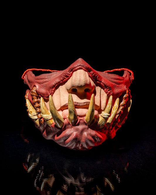 Blank Demonic Mask for Customization - Detailed Design