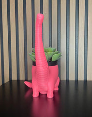 3D Printed Dinosaur Shaped Pot - Fun Decoration (Plant Not Included)