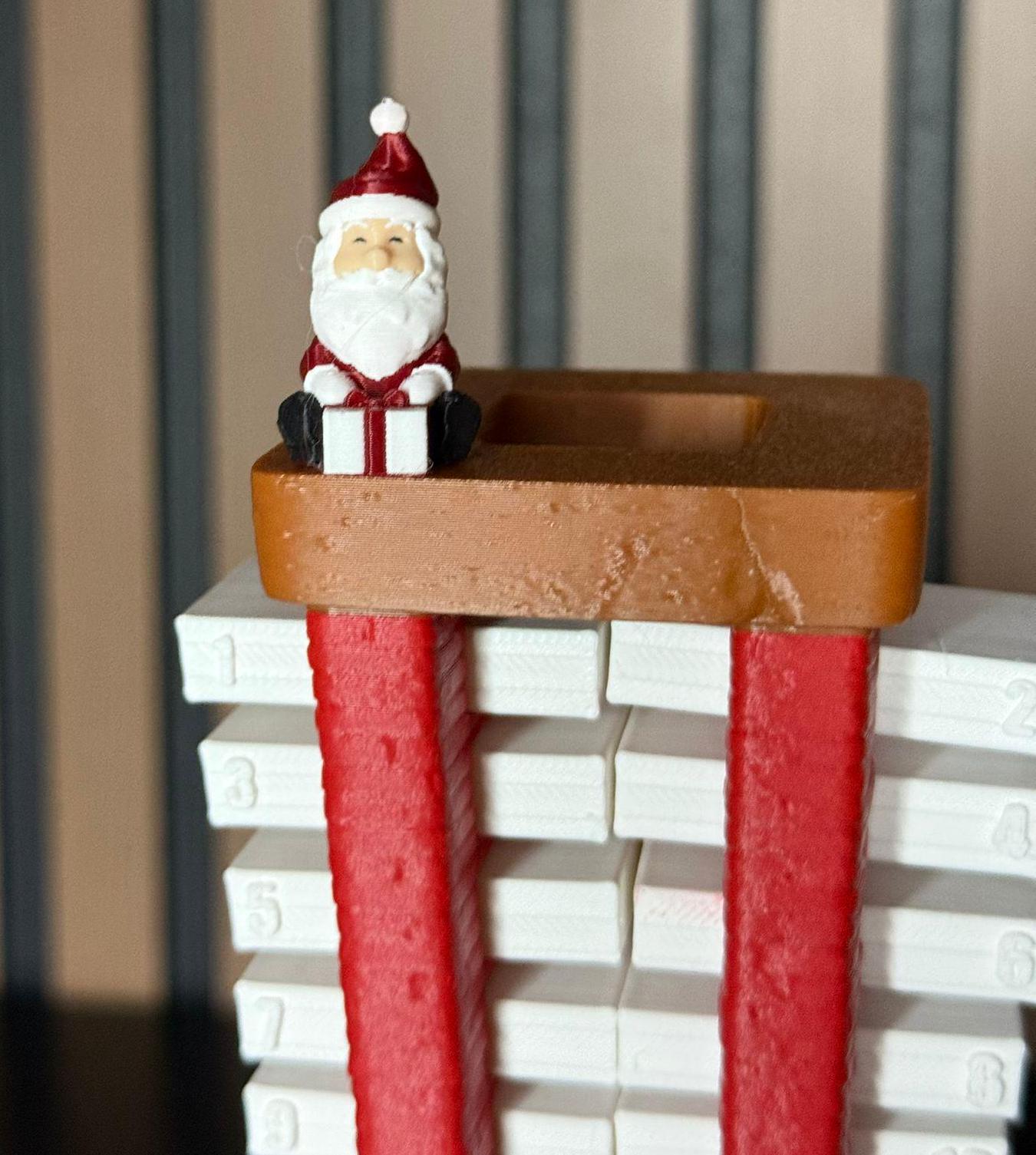 Advent Calendar Santa Descending 3D Advent Calendar Santa Descending 3D