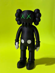 Black Inspired Art Toy – Standing Designer Figurine with Green Eyes