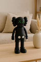 Black Inspired Art Toy – Standing Designer Figurine with Green Eyes