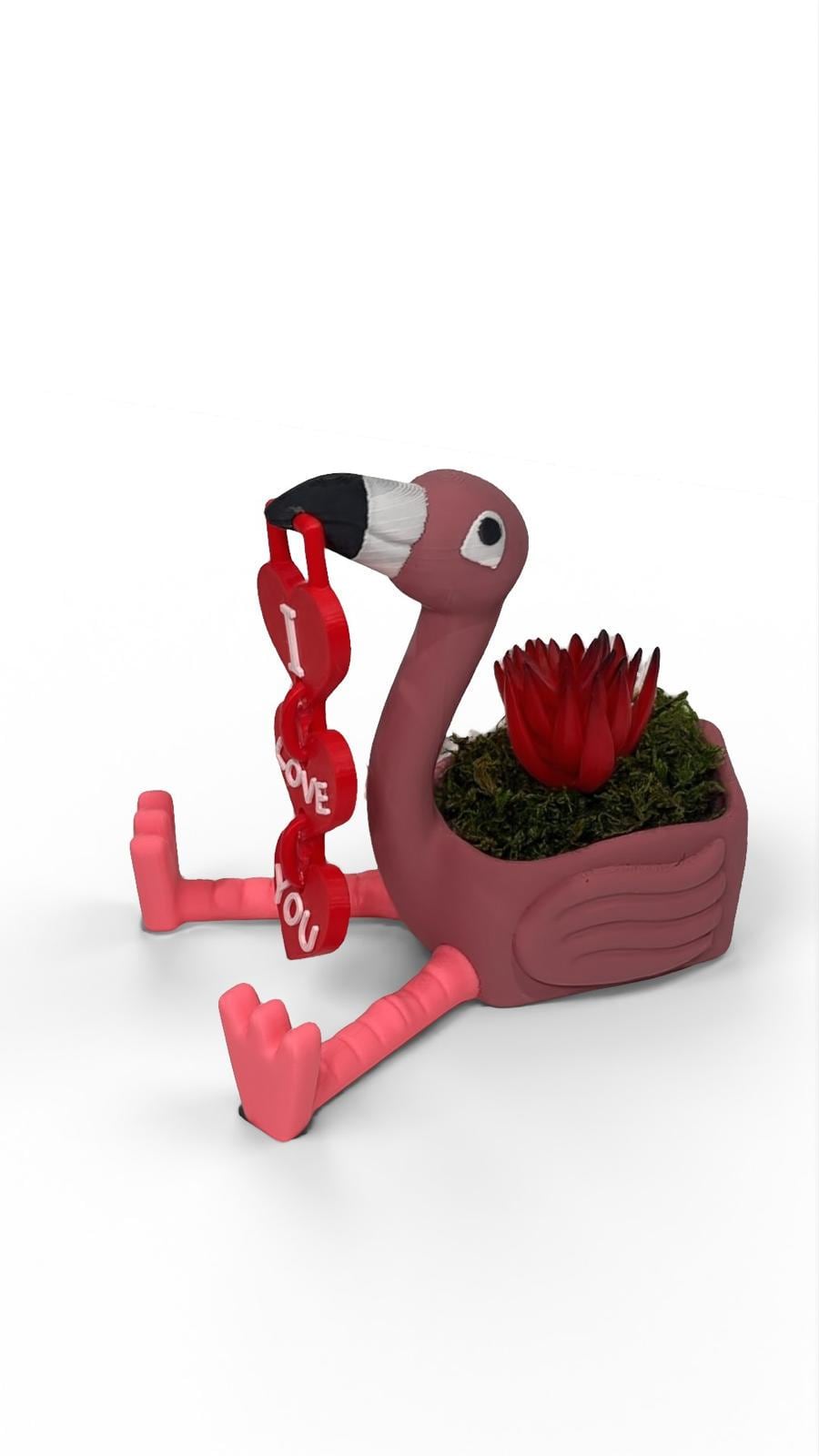 Lovebird flamingo Planter Gift Lovebird flamingo Planter Gift