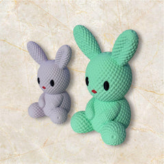 Textured Bunny Mini – 3D Printed Decor Toy