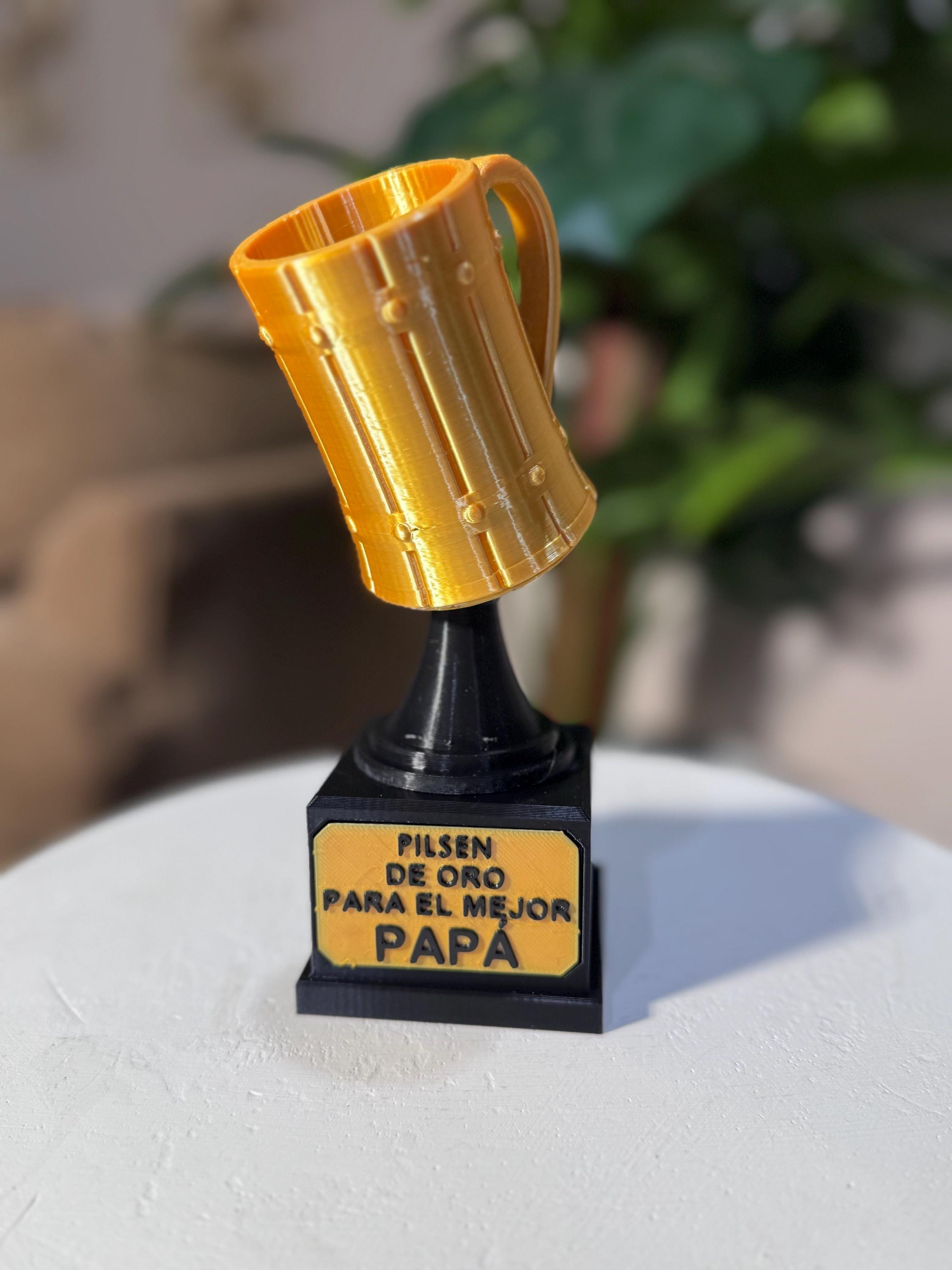 Father's  day GIFT 3D printed Trophy for the Best Dad Father's  day GIFT 3D printed Trophy for the Best Dad