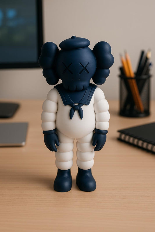Modern Art Figurine – inspired Navy & White Edition