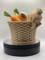 Easter bunny basket, 3D printed.