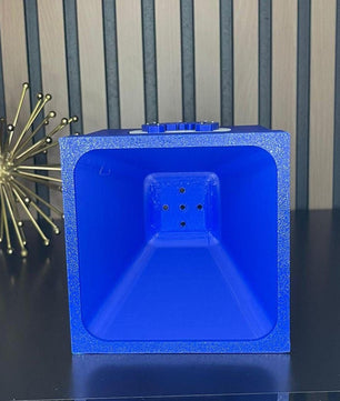3D Decorative Pot in PLA with Drainage - Blue Design
