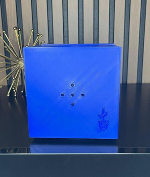 3D Decorative Pot in PLA with Drainage - Blue Design