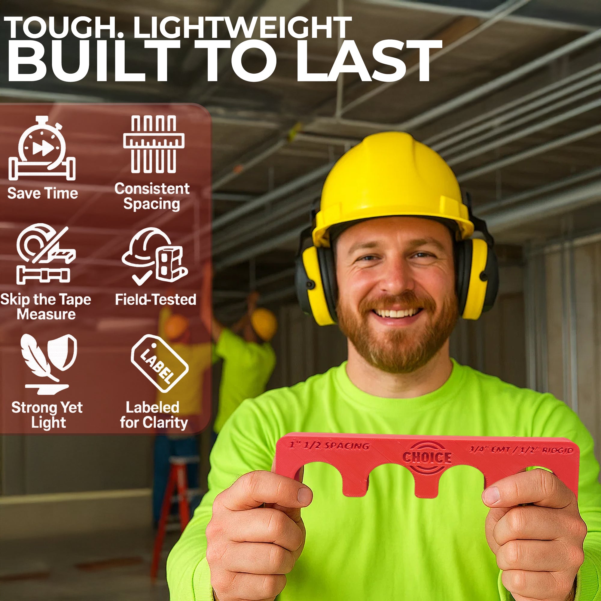 Magnetic Conduit Spacer 3/4" EMT / 1/2" Rigid – 1 1/2" Spacing | Choice Electrician’s