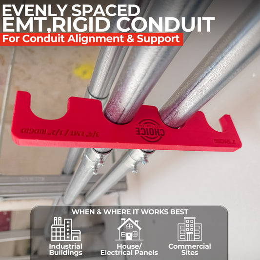 Magnetic Conduit Spacer 3/4" EMT / 1/2" Rigid – 2" Spacing | Choice Electrician’s