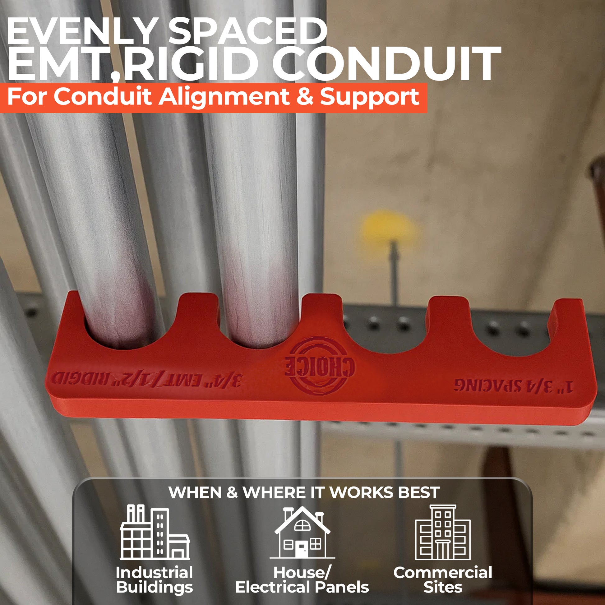Magnetic Conduit Spacer 3/4" EMT / 1/2" Rigid – 1 3/4" Spacing | Choice Electrician’s