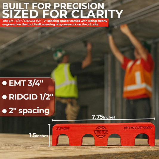 Magnetic Conduit Spacer 3/4" EMT / 1/2" Rigid – 2" Spacing | Choice Electrician’s