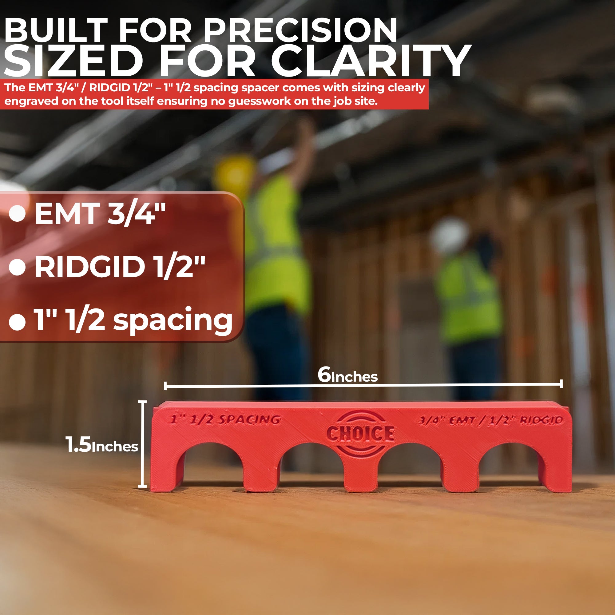 Magnetic Conduit Spacer 3/4" EMT / 1/2" Rigid – 1 1/2" Spacing | Choice Electrician’s