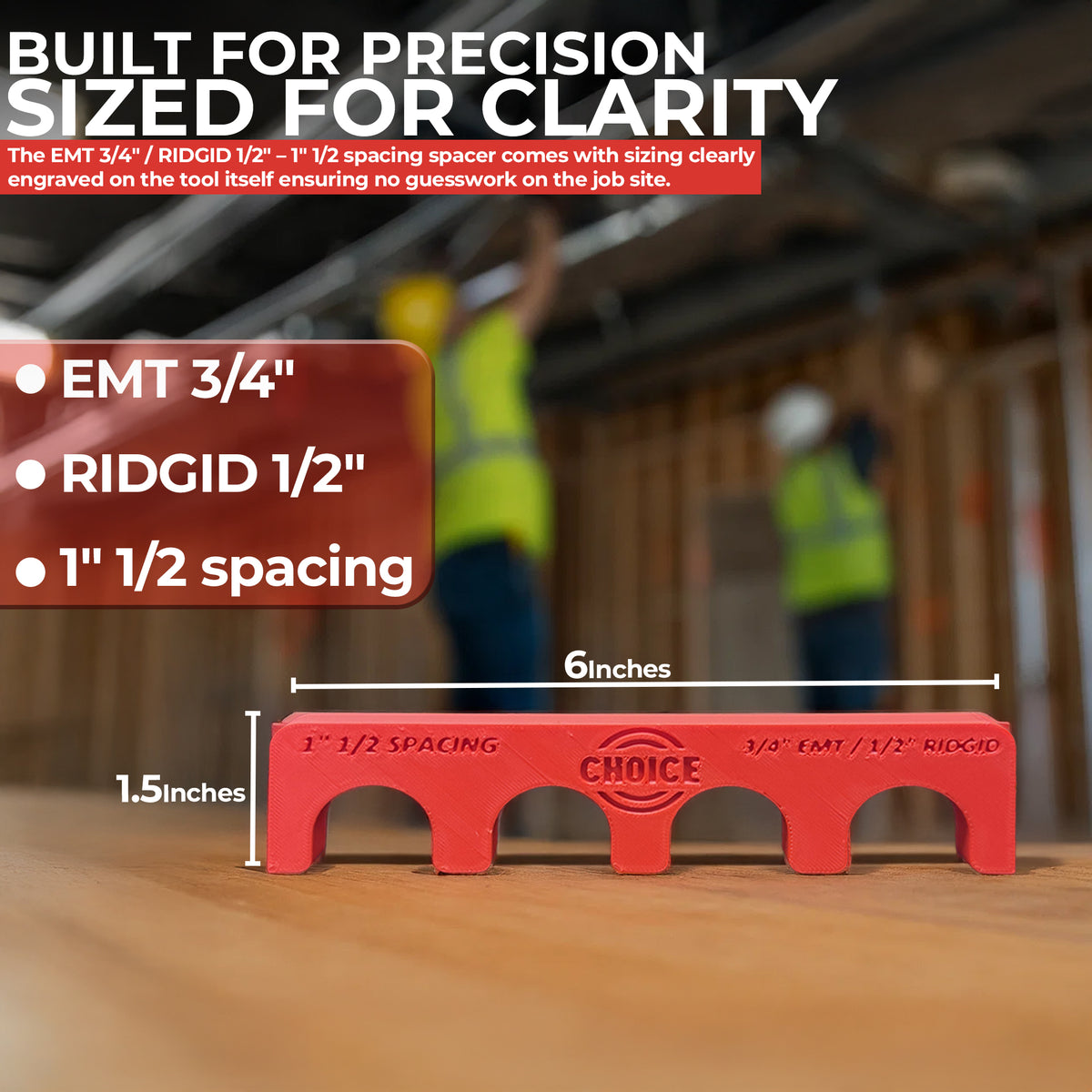 Magnetic Conduit Spacer 3/4" EMT / 1/2" Rigid – 1 1/2" Spacing | Choice Electrician’s