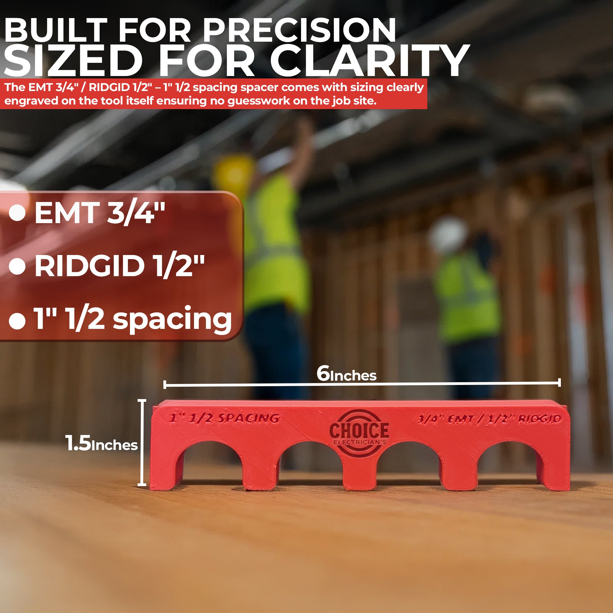 Magnetic Conduit Spacer 3/4" EMT / 1/2" Rigid – 1 1/2" Spacing | Choice Electrician’s