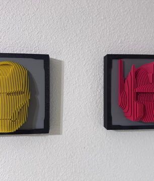 Hero Wall Sculpture – 3D Printed Robot Art for Kids