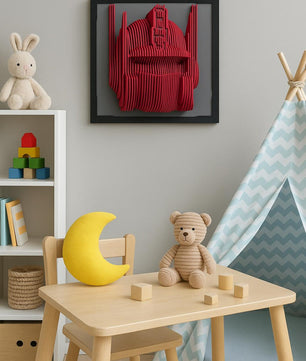 Hero Wall Sculpture – 3D Printed Robot Art for Kids