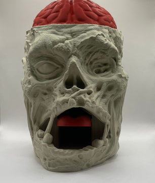 Zombie Decorative Container with Brain: Ideal for Horror Fans