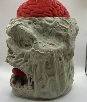 Zombie Decorative Container with Brain: Ideal for Horror Fans