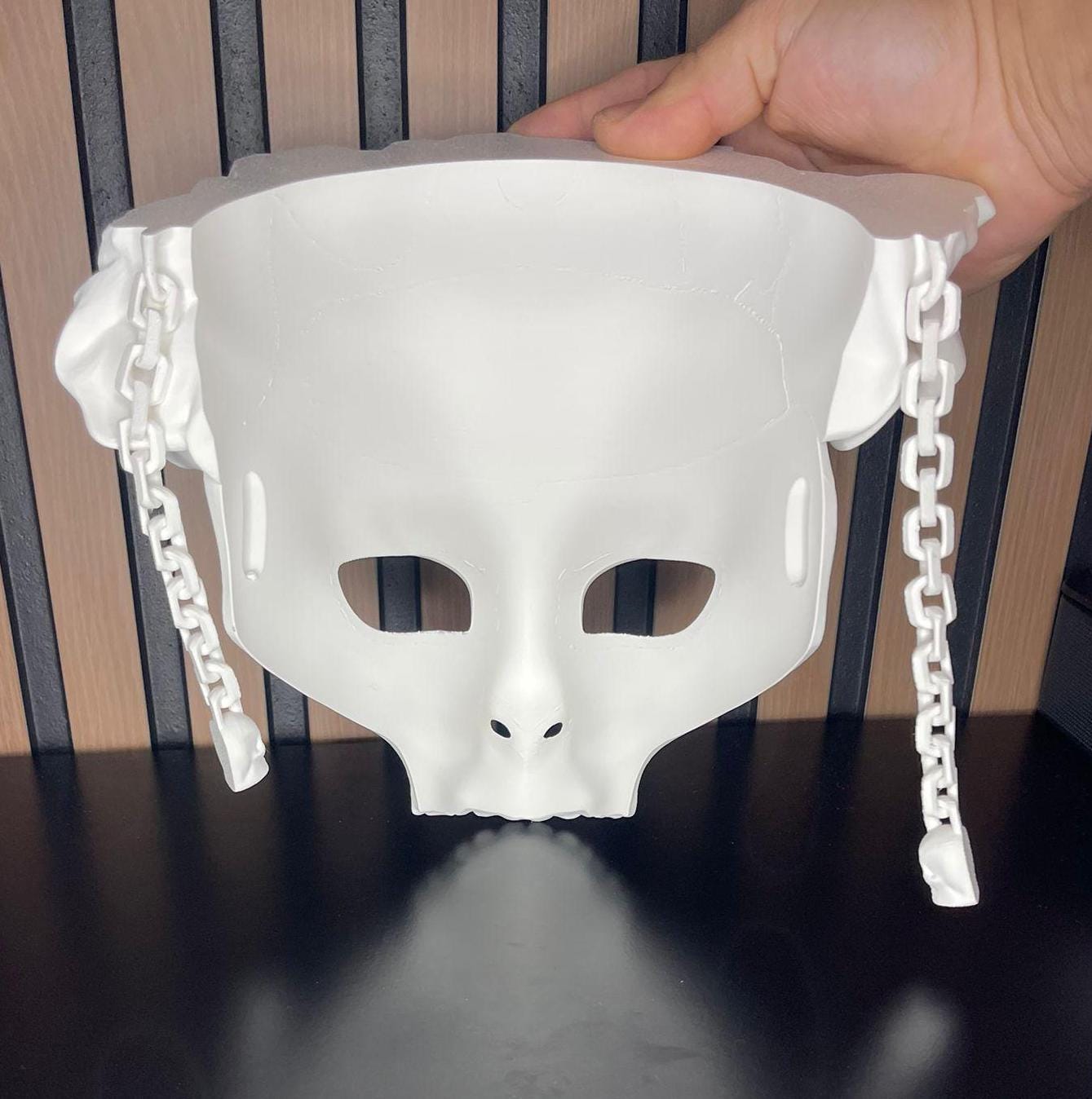 Skull Mask with White Roses - Customize It to Your Style