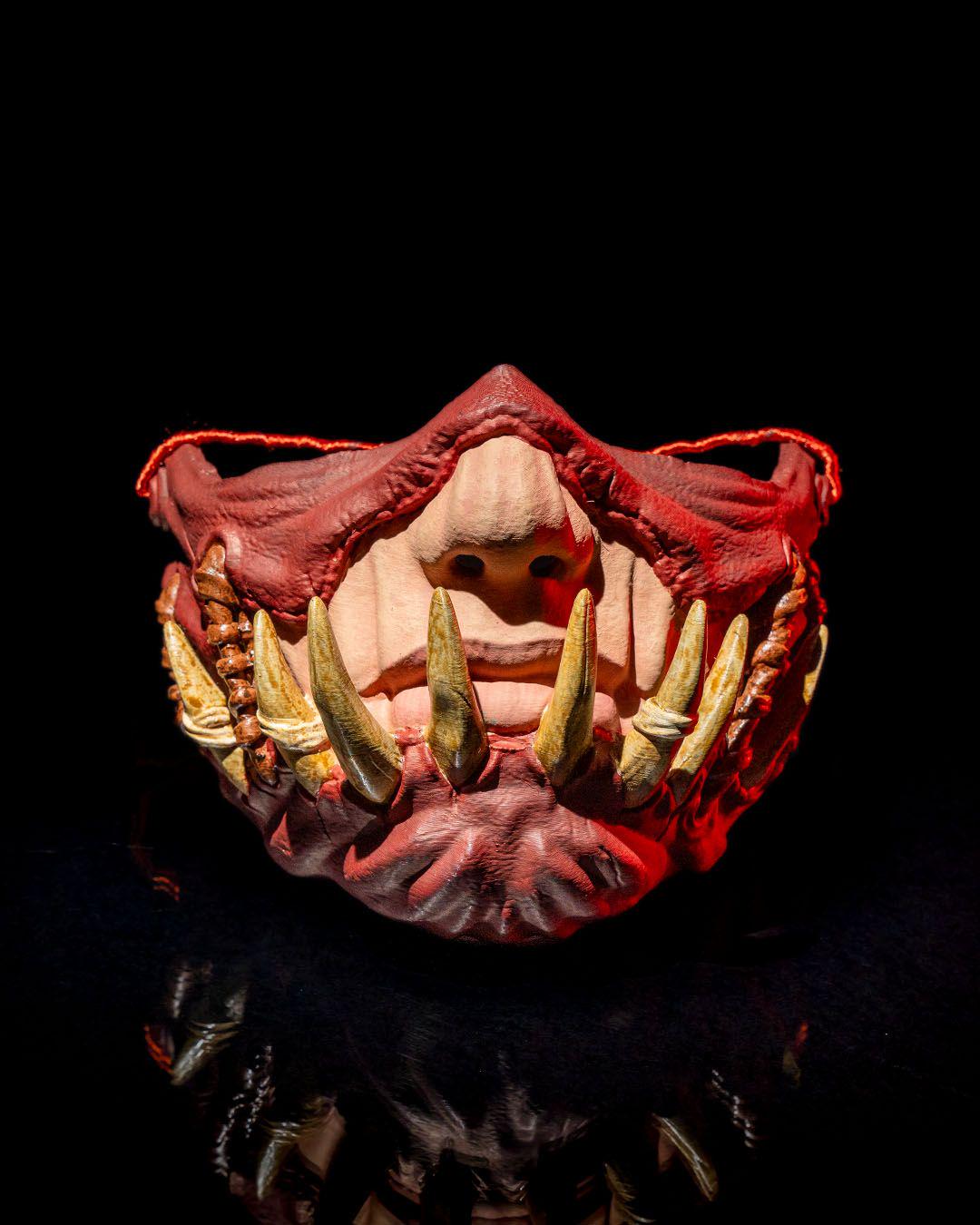 Blank Demonic Mask for Customization - Detailed Design