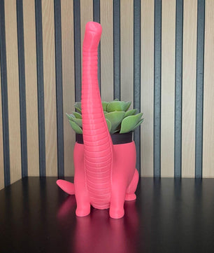 3D Printed Dinosaur Shaped Pot - Fun Decoration (Plant Not Included)