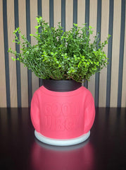 Good Vibes' 3D Printed Pot - Modern Decoration (Plant not included)