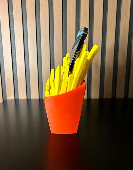 3D Cell Phone Holder French Fries Style - An Original Touch on Your Desk