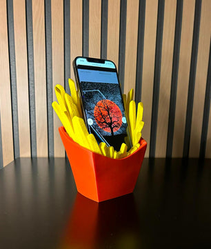 3D Cell Phone Holder French Fries Style - An Original Touch on Your Desk