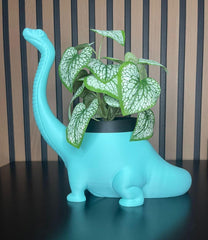 3D Printed Dinosaur Shaped Pot - Fun Decoration (Plant Not Included)
