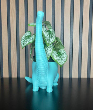 3D Printed Dinosaur Shaped Pot - Fun Decoration (Plant Not Included)