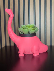 3D Printed Dinosaur Shaped Pot - Fun Decoration (Plant Not Included)