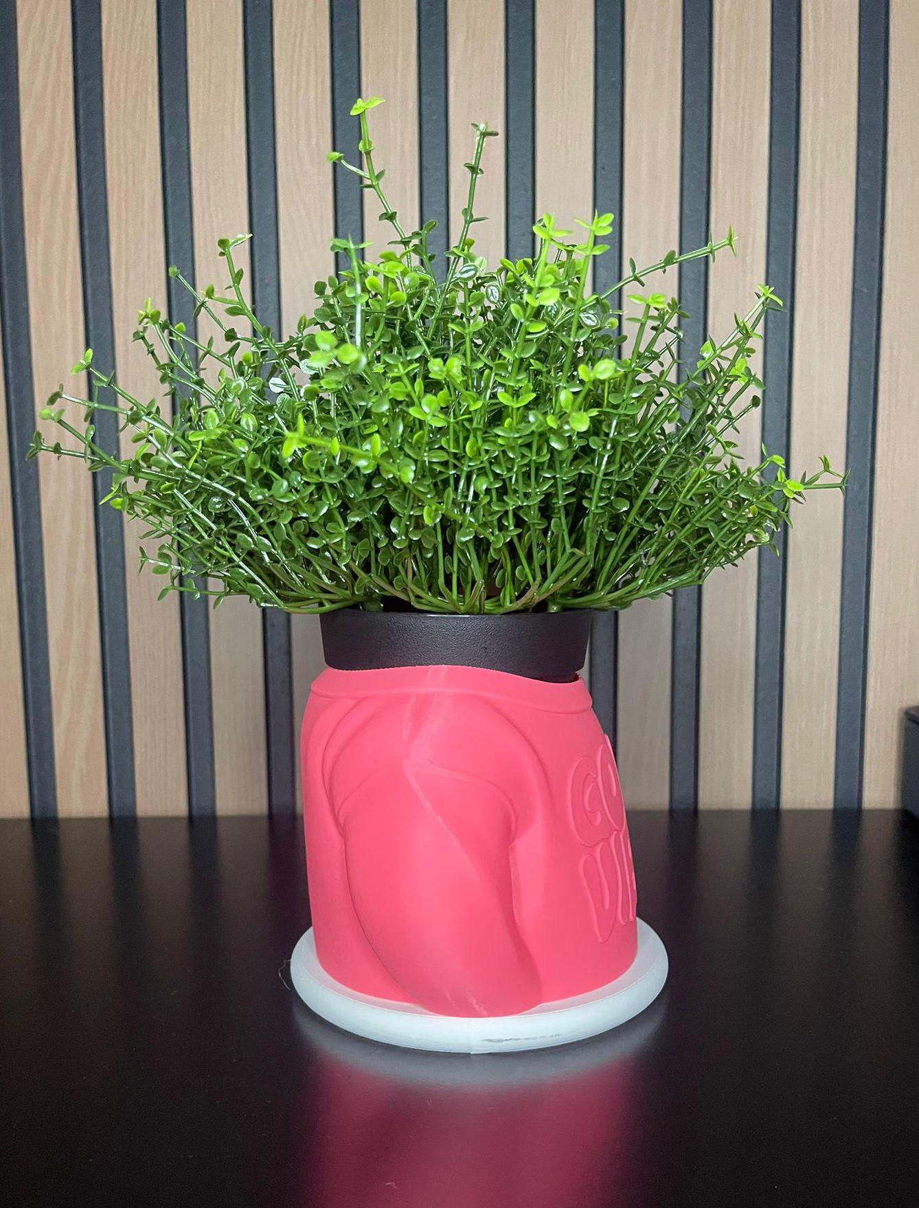 Good Vibes' 3D Printed Pot - Modern Decoration (Plant not included)