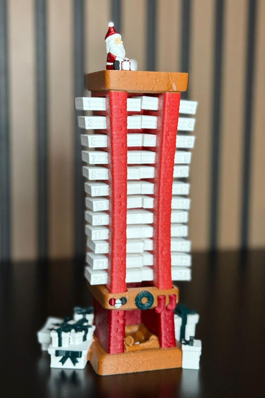 Advent Calendar Santa Descending 3D