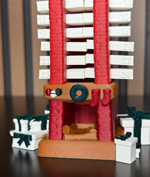 Advent Calendar Santa Descending 3D