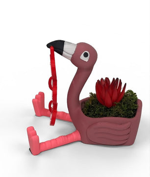 Lovebird flamingo Planter Gift