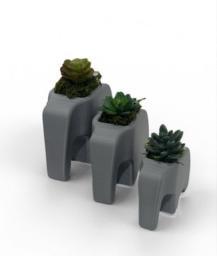 Elephant Planter Trio – Modern Jungle Decor