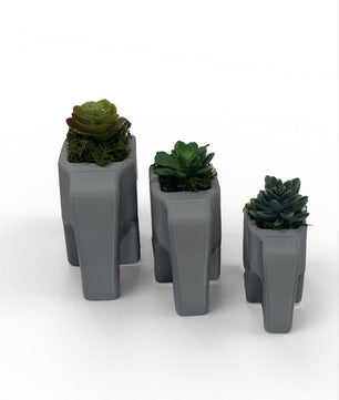 Elephant Planter Trio – Modern Jungle Decor