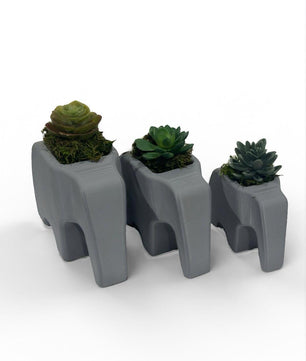 Elephant Planter Trio – Modern Jungle Decor