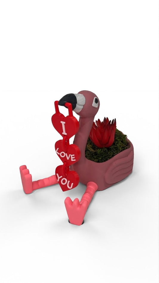 Lovebird flamingo Planter Gift