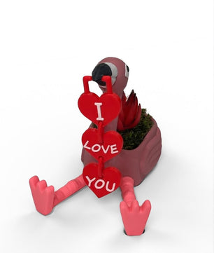 Lovebird flamingo Planter Gift