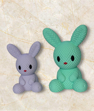 Textured Bunny Mini – 3D Printed Decor Toy