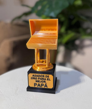 Father's  day GIFT 3D printed Asador de Oro – Trofeo para el Mejor Papá