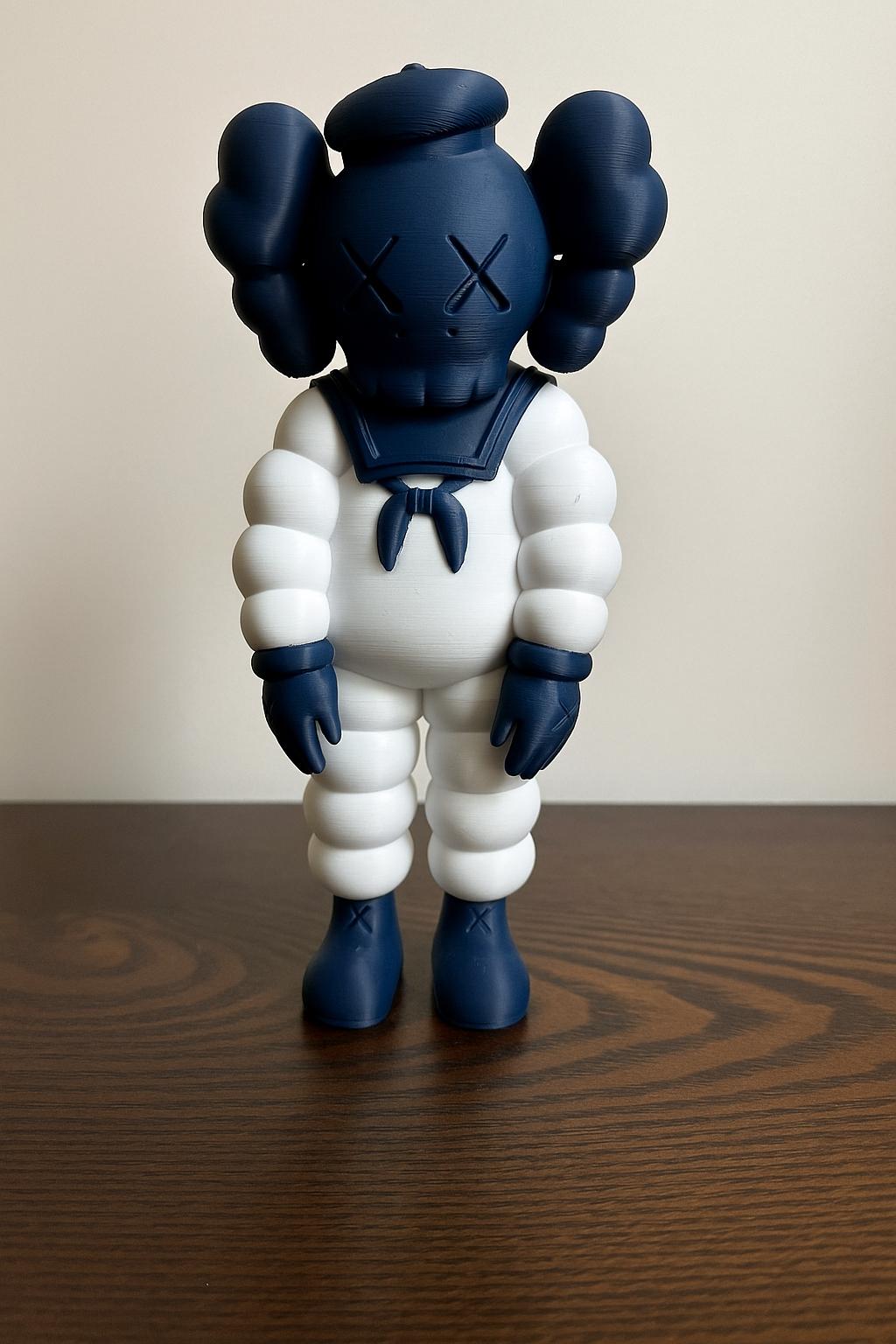 Modern Art Figurine – inspired Navy & White Edition