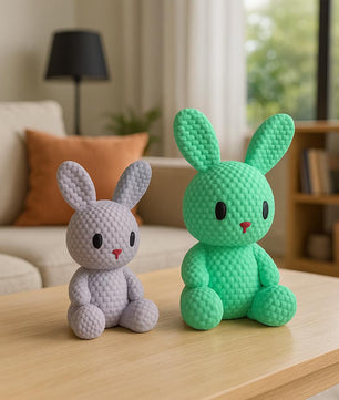Textured Bunny Mini – 3D Printed Decor Toy