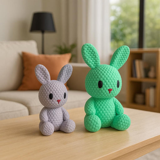 Textured Bunny Mini – 3D Printed Decor Toy
