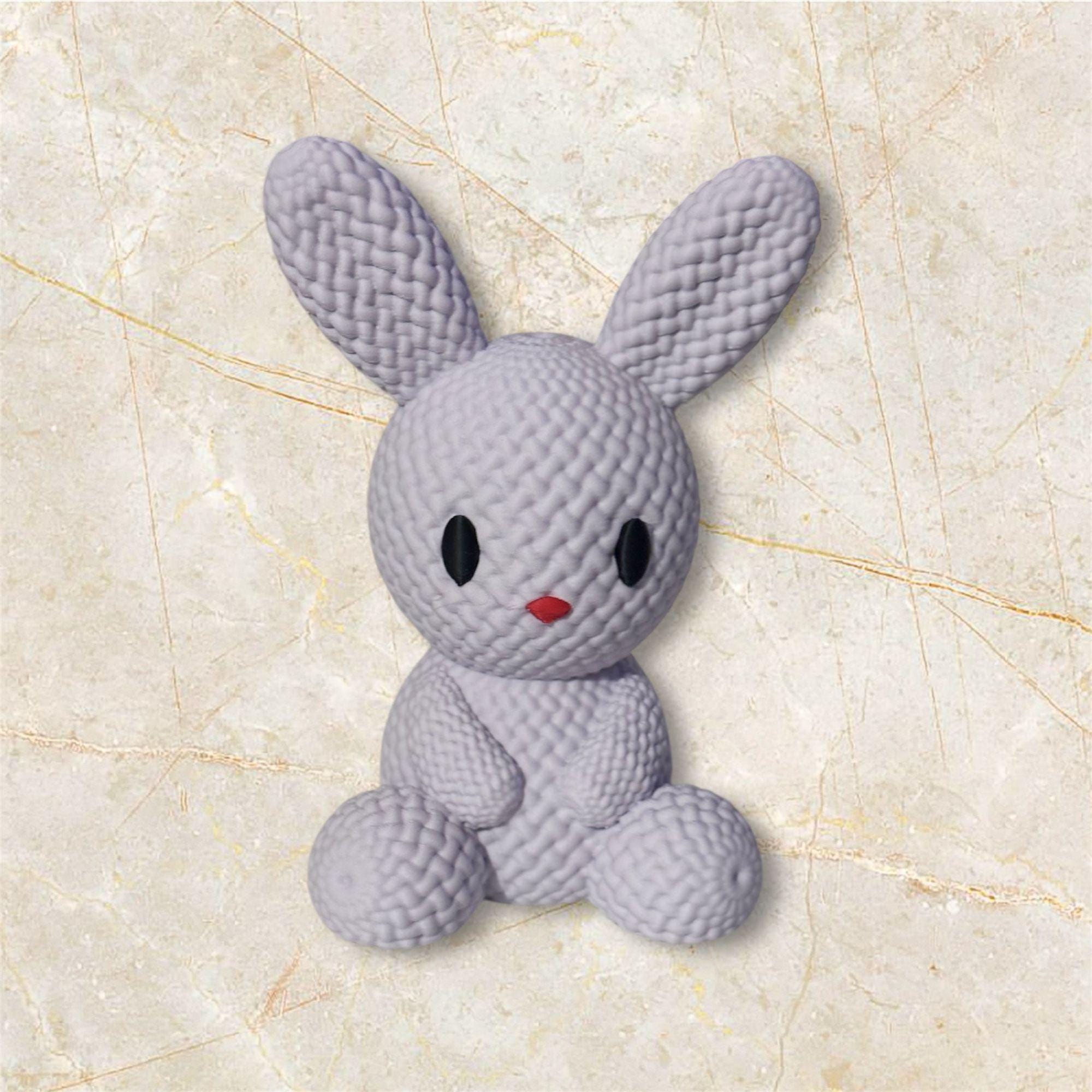 Textured Bunny Mini – 3D Printed Decor Toy