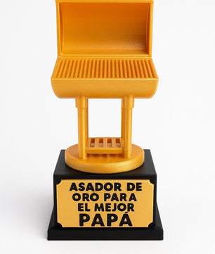 Father's  day GIFT 3D printed Asador de Oro – Trofeo para el Mejor Papá