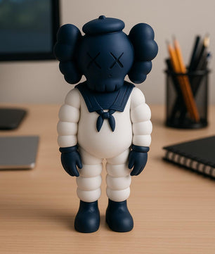 Modern Art Figurine – inspired Navy & White Edition